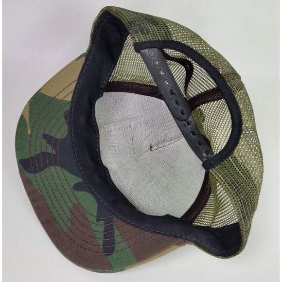 Vintage Volvo VME Michigan Euclid Mesh Camo Snapback Trucker Hat Swingster USA - Picture 8 of 9